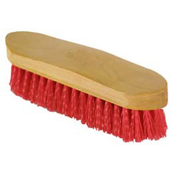 8 1/2 In Hilason Horse Soft Bristle Dandy Brush Red